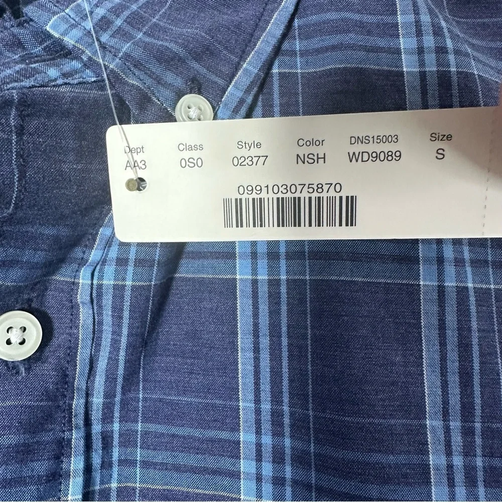 J. Crew Men’s Slim Cut Plaid Button Down Shirt 100% Cotton Size S NWT